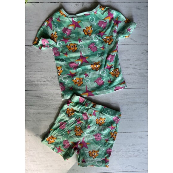 DISNEY store DELUXE Nemo and Tinkerbell Kids Short Set Sleepwear-Sz 4 - Picture 3 of 8